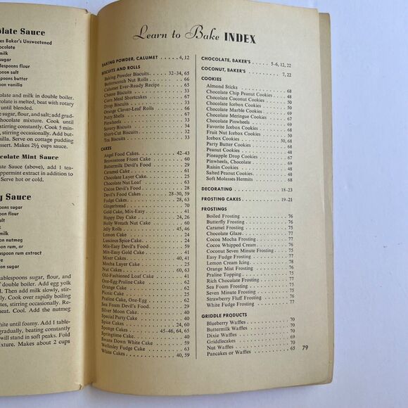 Vintage 1947 Cookbook Learn to Bake from General Foods Paperback - Picture 11 of 15
